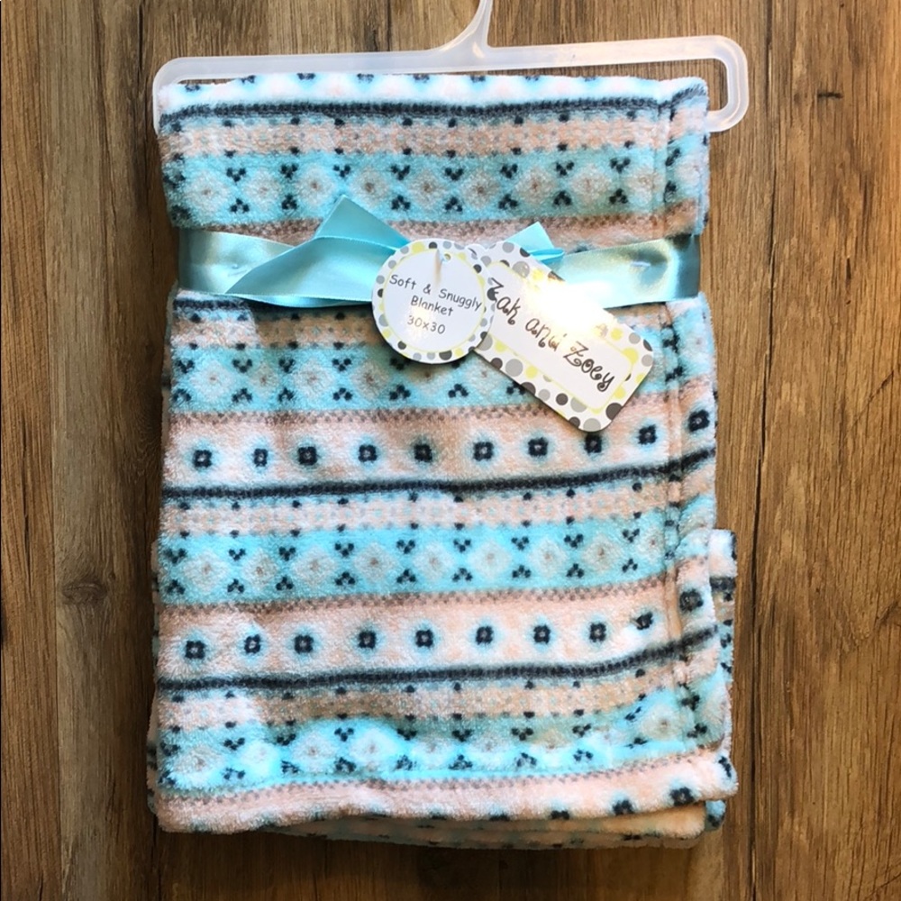 Zak & Zoey Soft & Snuggly Baby Blanket NWT